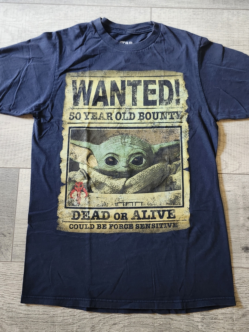 Mens S Star Wars The Mandalorian Grogu Baby Yoda Wanted Poster T-Shirt MadEngine